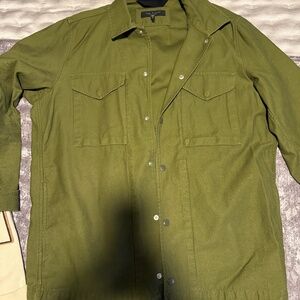 Green military jacket